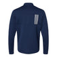Adidas Men's 3-Stripes Double-Knit Quarter-Zip Pullover - Team Navy Blue/Grey Two
