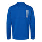 Adidas Men's 3-Stripes Double-Knit Quarter-Zip Pullover - Team Royal/Grey Two