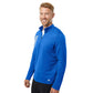 Adidas Men's 3-Stripes Double-Knit Quarter-Zip Pullover - Team Royal/Grey Two