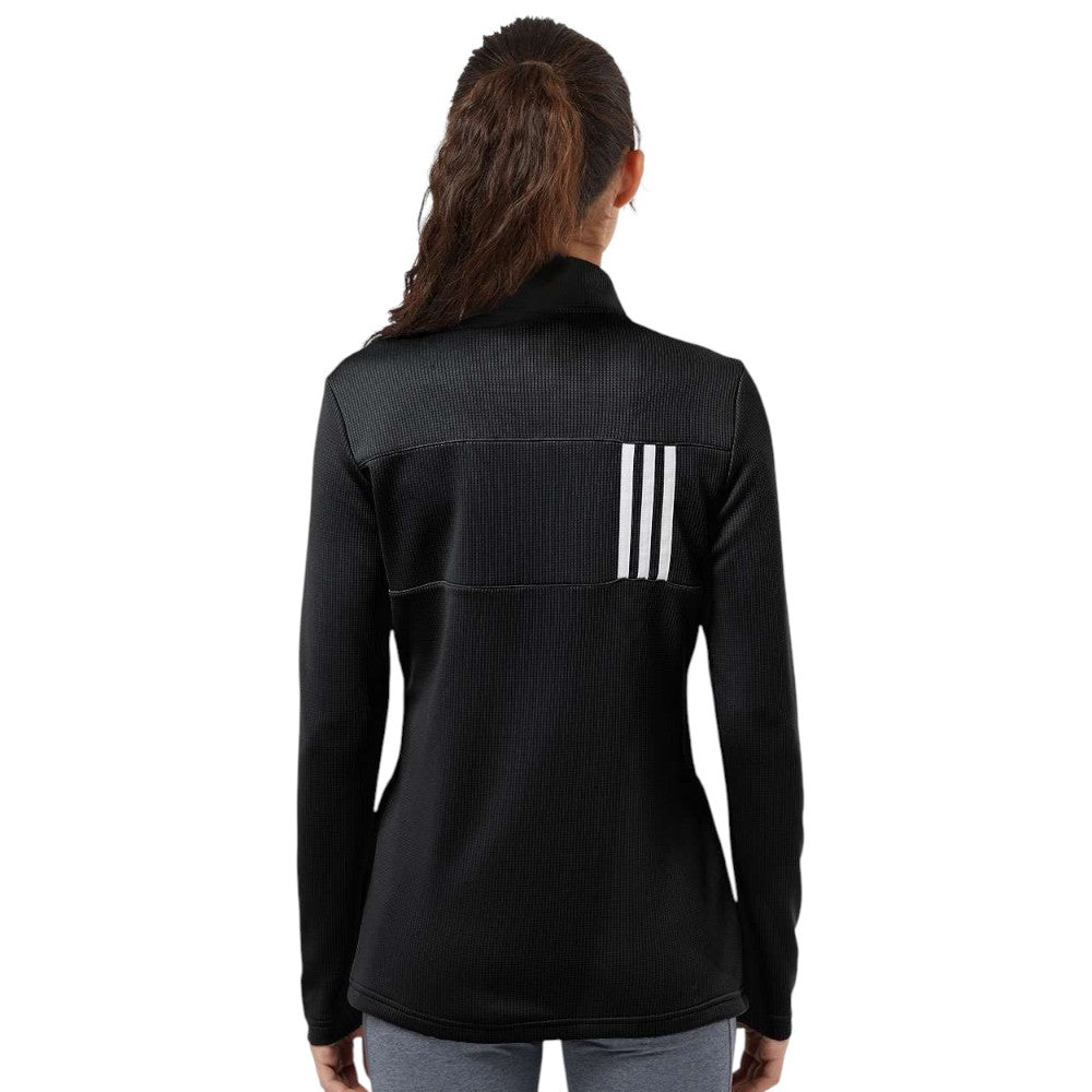 Adidas Women's 3-Stripes Double Knit Full-Zip Jacket - Black/Grey Two
