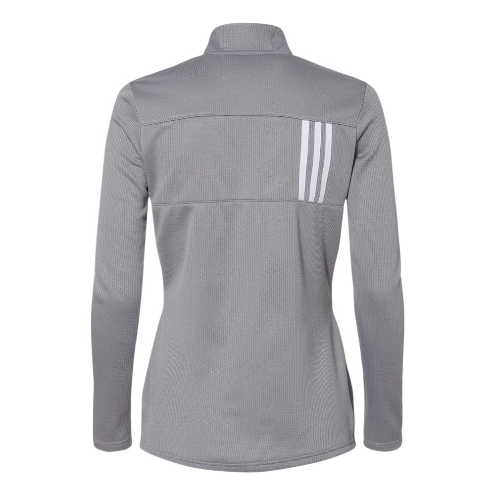 Adidas Women's 3-Stripes Double Knit Full-Zip Jacket - Grey Three/White