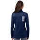 Adidas Women's 3-Stripes Double Knit Full-Zip Jacket - Team Navy Blue/Grey Two