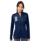Adidas Women's 3-Stripes Double Knit Full-Zip Jacket - Team Navy Blue/Grey Two