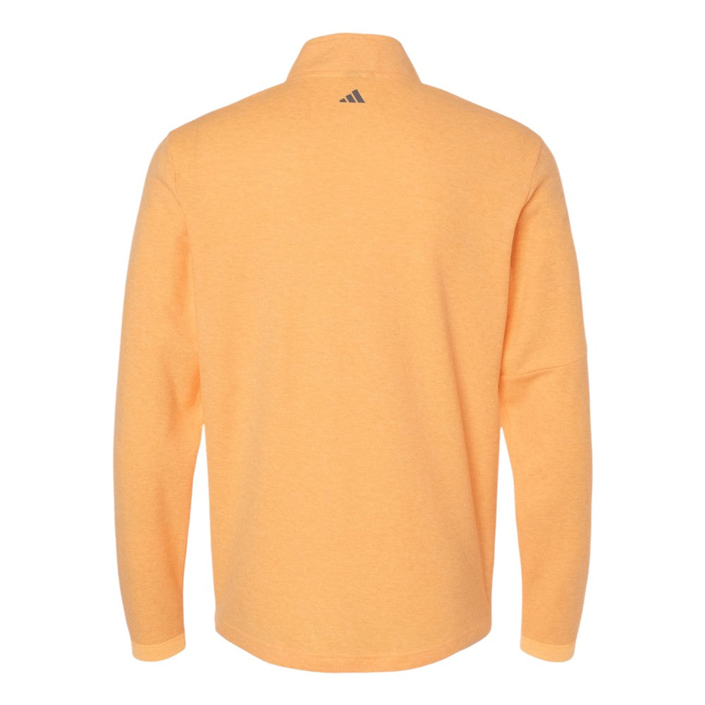 Adidas Men's 3-Stripes Quarter-Zip Sweater Pullover - Acid Orange Melange