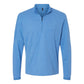 Adidas Men's 3-Stripes Quarter-Zip Sweater Pullover - Focus Blue Melange