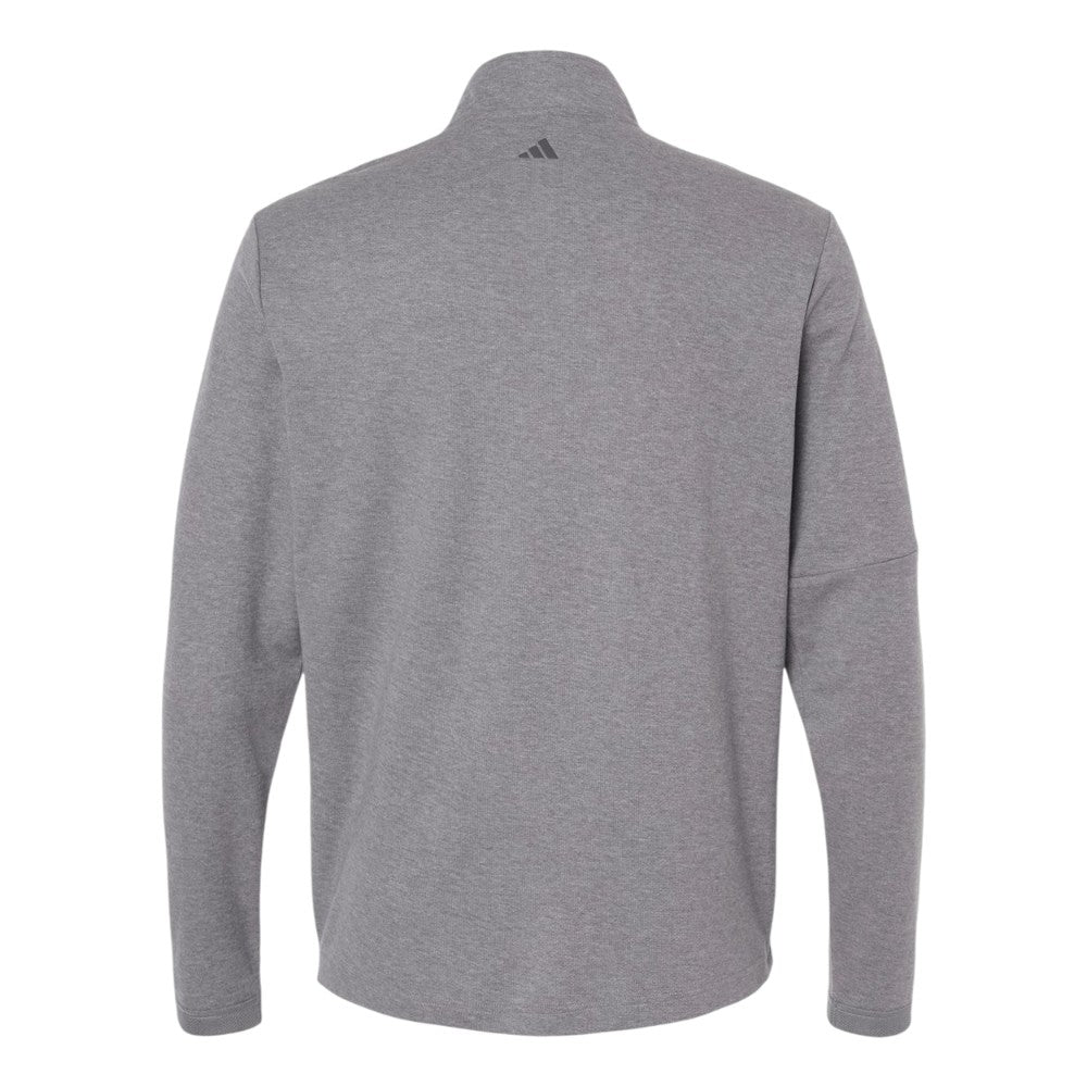 Adidas Men's 3-Stripes Quarter-Zip Sweater Pullover - Grey Three Melange