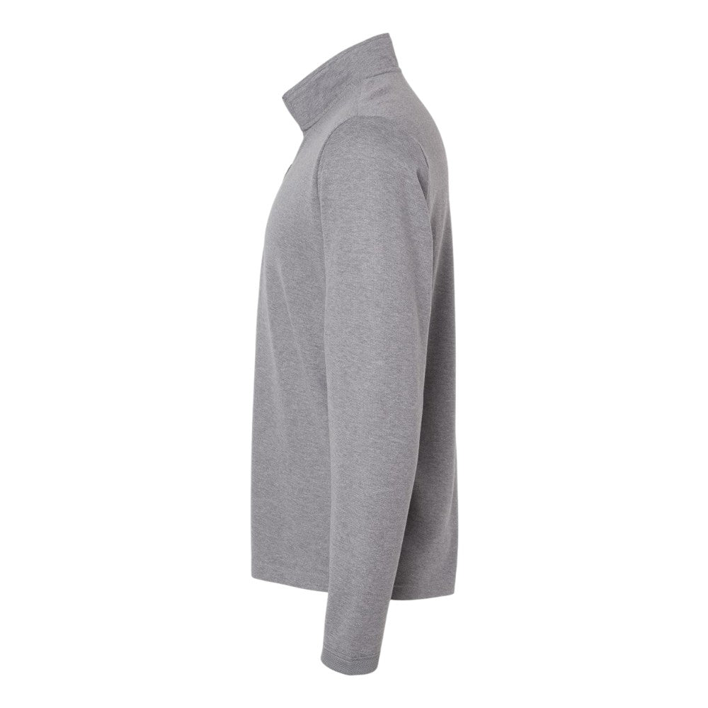 Adidas Men's 3-Stripes Quarter-Zip Sweater Pullover - Grey Three Melange