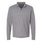 Adidas Men's 3-Stripes Quarter-Zip Sweater Pullover - Grey Three Melange