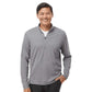 Adidas Men's 3-Stripes Quarter-Zip Sweater Pullover - Grey Three Melange