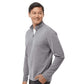 Adidas Men's 3-Stripes Quarter-Zip Sweater Pullover - Grey Three Melange