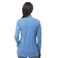 Adidas Women's 3-Stripes Quarter-Zip Sweater Pullover - Focus Blue Melange