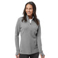 Adidas Women's 3-Stripes Quarter-Zip Sweater Pullover - Grey Three Melange