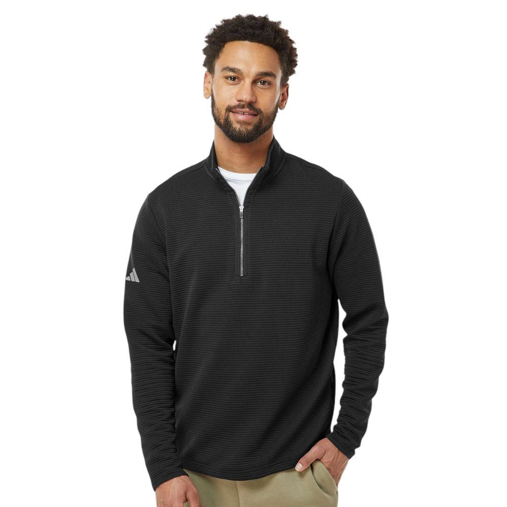 Adidas Men's Spacer Quarter-Zip Pullover - Black