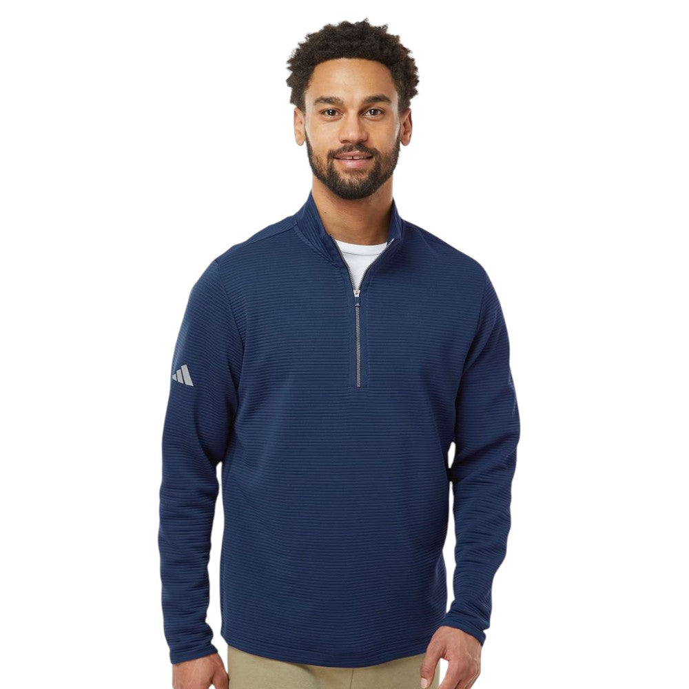 Adidas Men's Spacer Quarter-Zip Pullover - Collegiate Navy