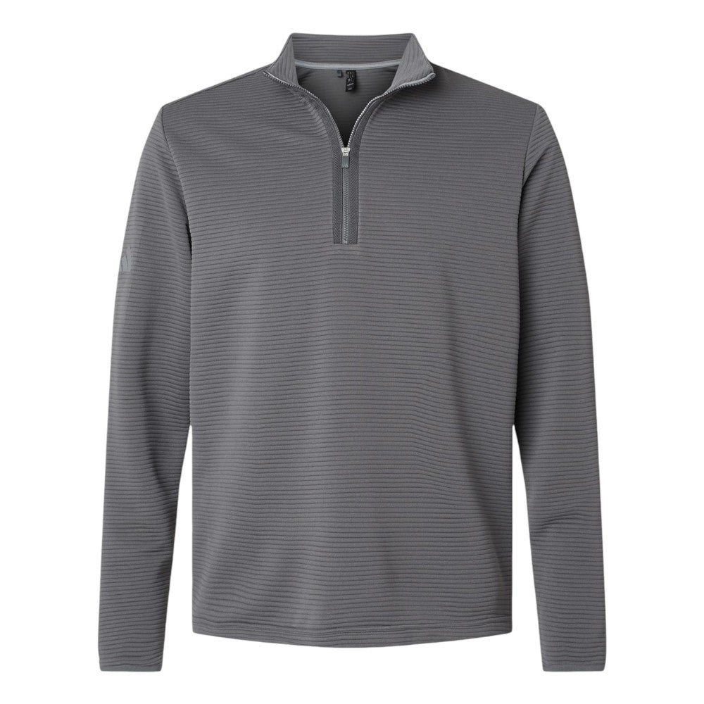 Adidas Men's Spacer Quarter-Zip Pullover - Grey Five