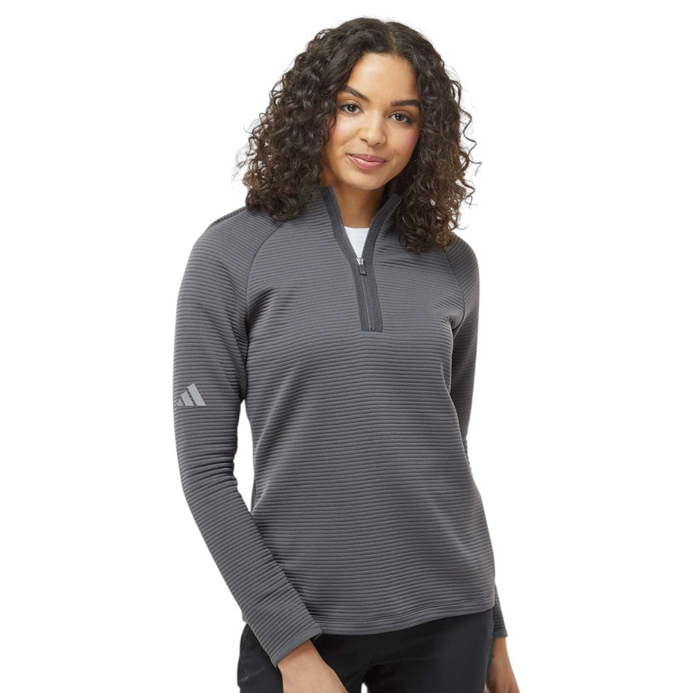 Adidas Women's Spacer Quarter-Zip Pullover - Grey Five