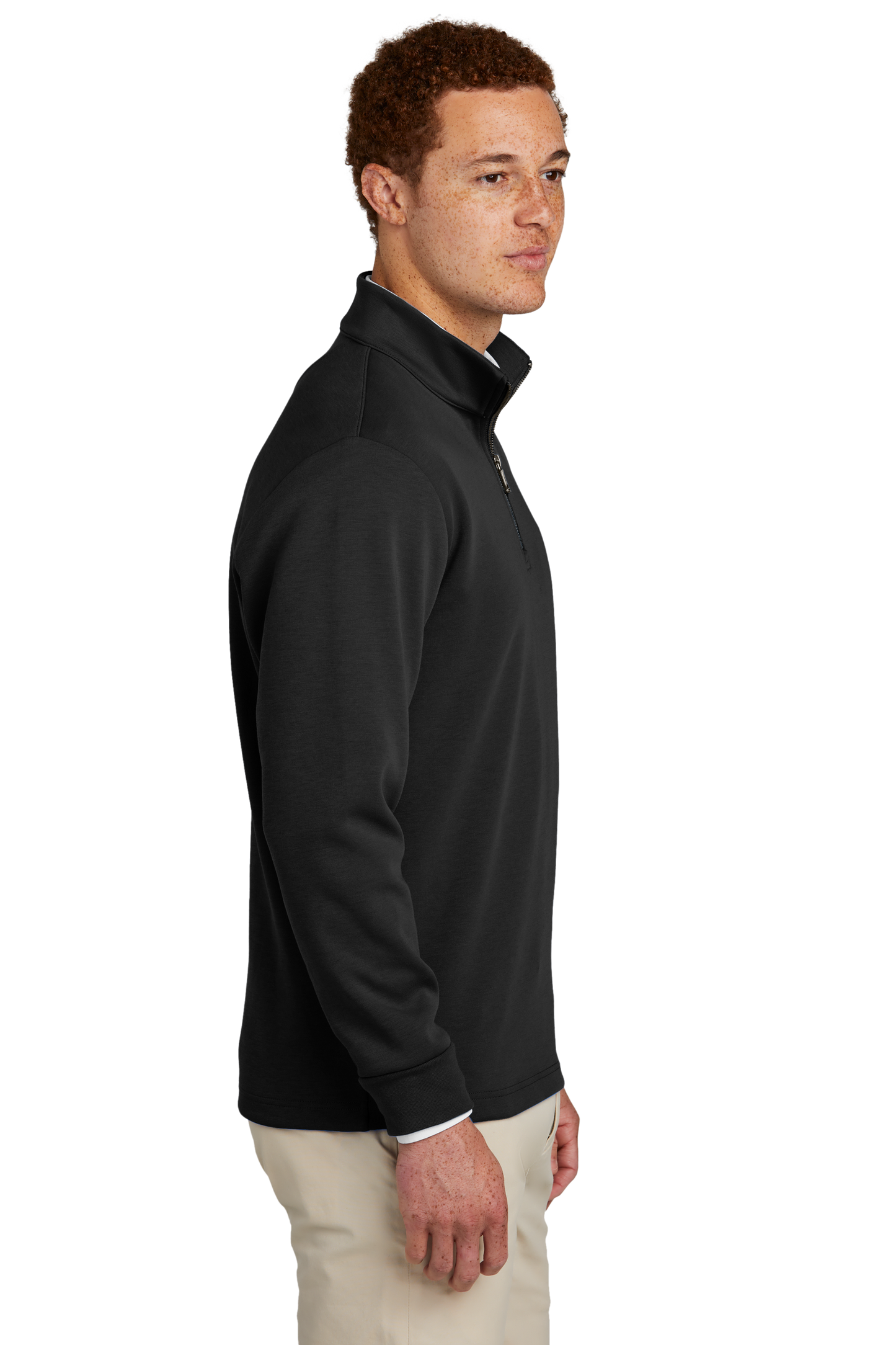 Brooks Brothers® Double-Knit 1/4-Zip - Deep Black