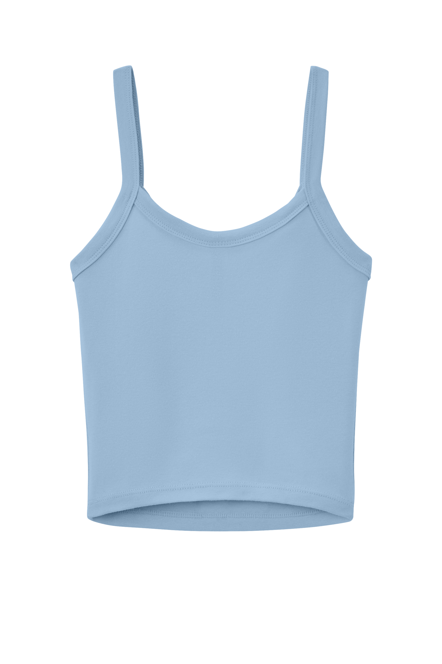 BELLA+CANVAS® Women’s Micro Rib Spaghetti Strap Tank - Solid Baby Blue Blend