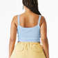 BELLA+CANVAS® Women’s Micro Rib Spaghetti Strap Tank - Solid Baby Blue Blend