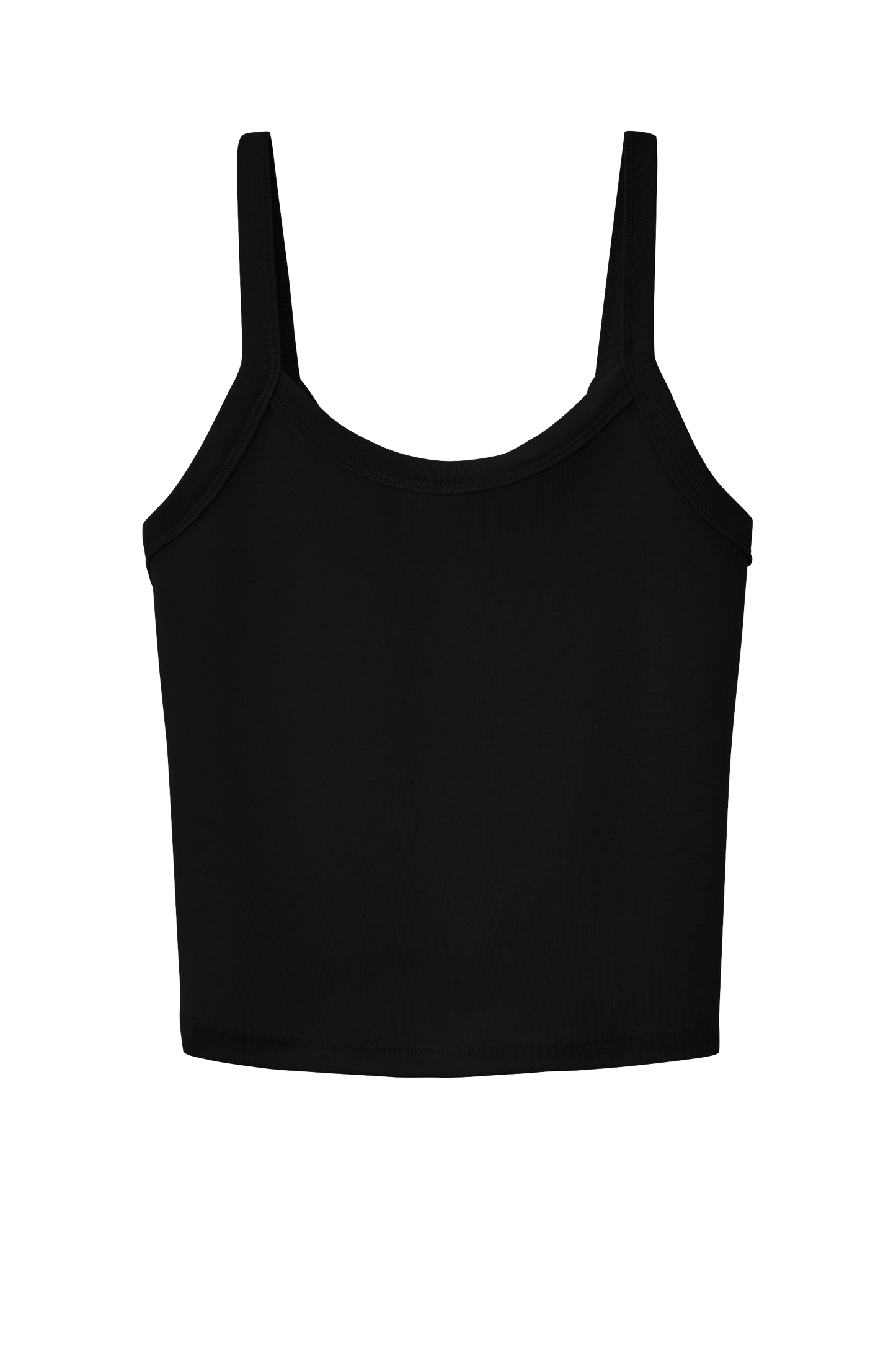 BELLA+CANVAS® Women’s Micro Rib Spaghetti Strap Tank - Solid Black Blend