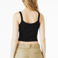 BELLA+CANVAS® Women’s Micro Rib Spaghetti Strap Tank - Solid Black Blend