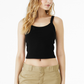 BELLA+CANVAS® Women’s Micro Rib Spaghetti Strap Tank - Solid Black Blend