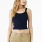 BELLA+CANVAS® Women’s Micro Rib Spaghetti Strap Tank - Solid Navy Blend