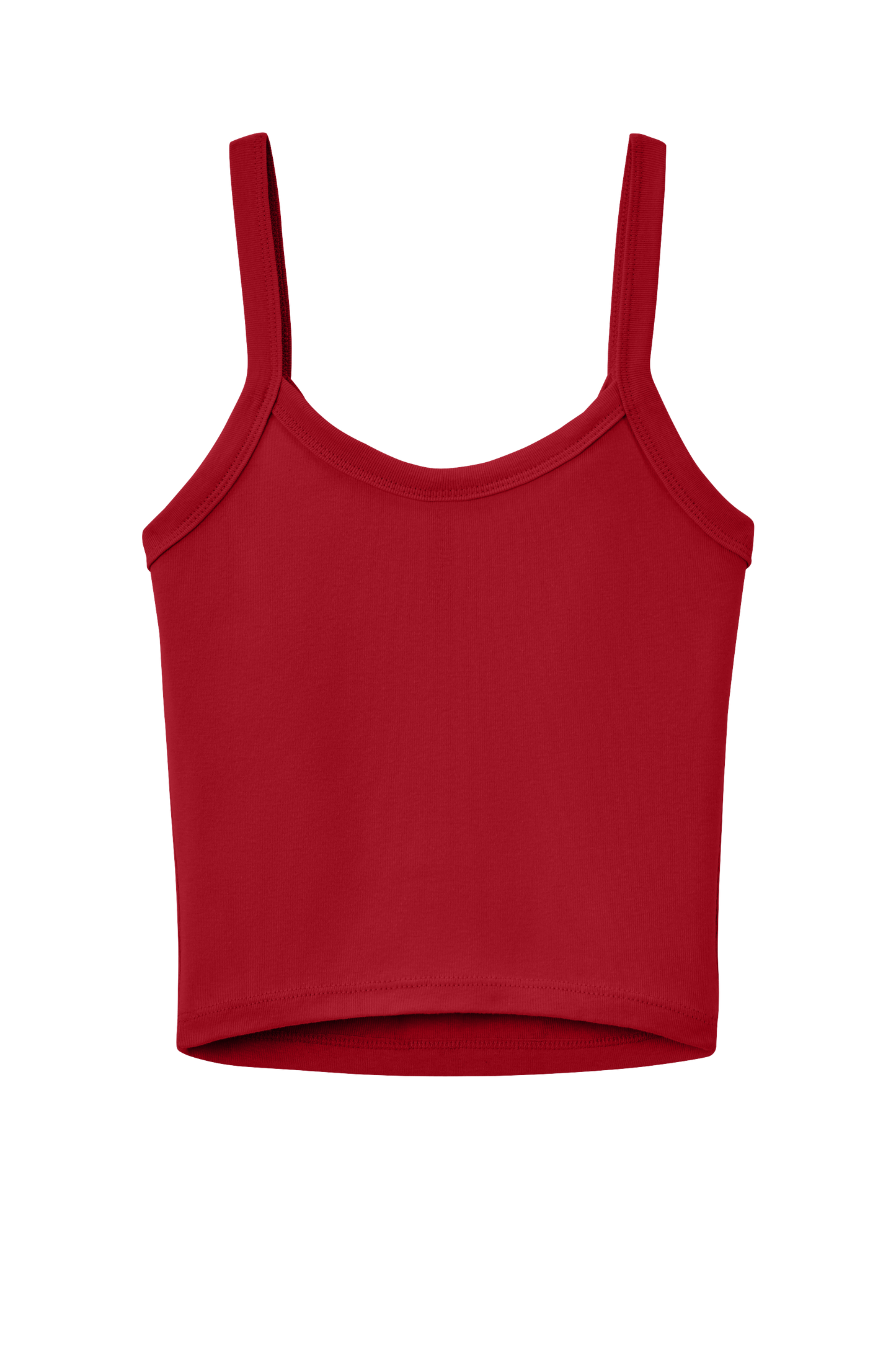 BELLA+CANVAS® Women’s Micro Rib Spaghetti Strap Tank - Solid Red Blend