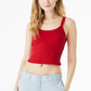 BELLA+CANVAS® Women’s Micro Rib Spaghetti Strap Tank - Solid Red Blend