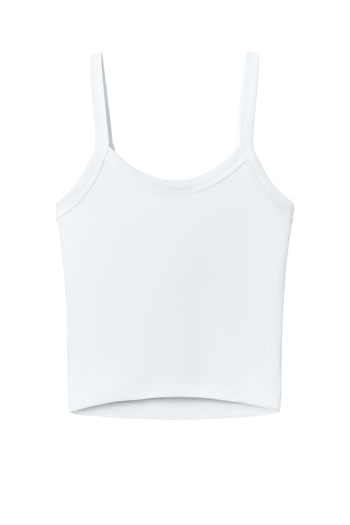 BELLA+CANVAS® Women’s Micro Rib Spaghetti Strap Tank - Solid White Blend