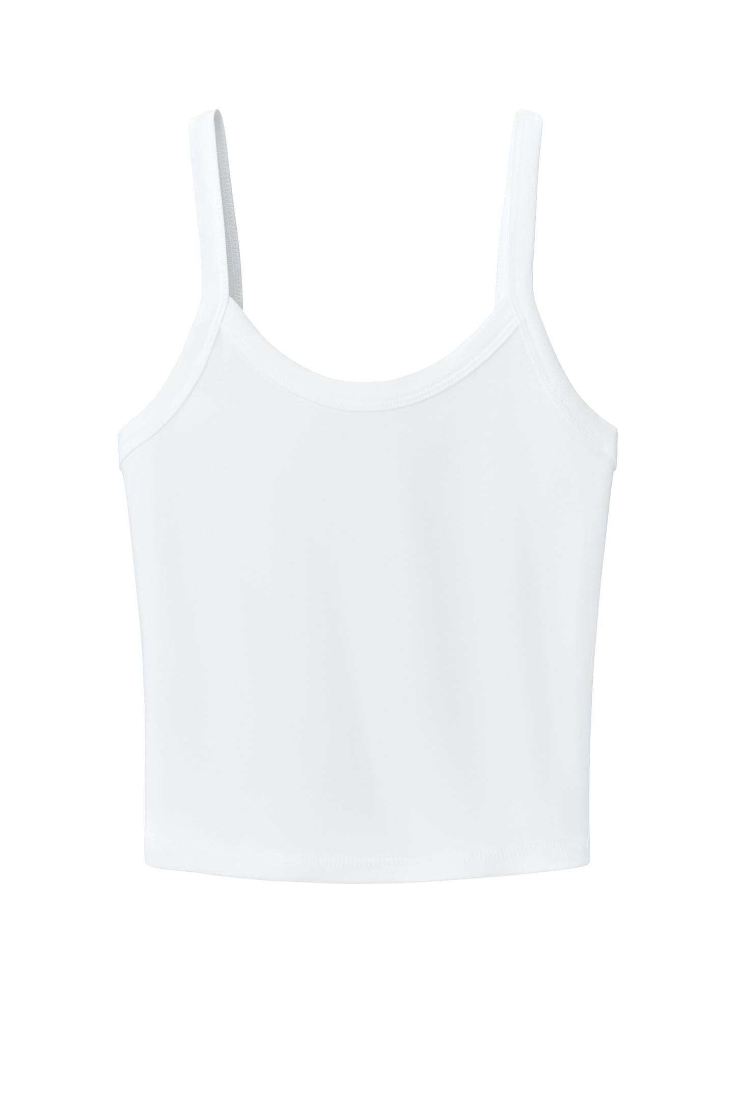BELLA+CANVAS® Women’s Micro Rib Spaghetti Strap Tank - Solid White Blend