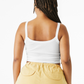 BELLA+CANVAS® Women’s Micro Rib Spaghetti Strap Tank - Solid White Blend
