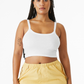 BELLA+CANVAS® Women’s Micro Rib Spaghetti Strap Tank - Solid White Blend