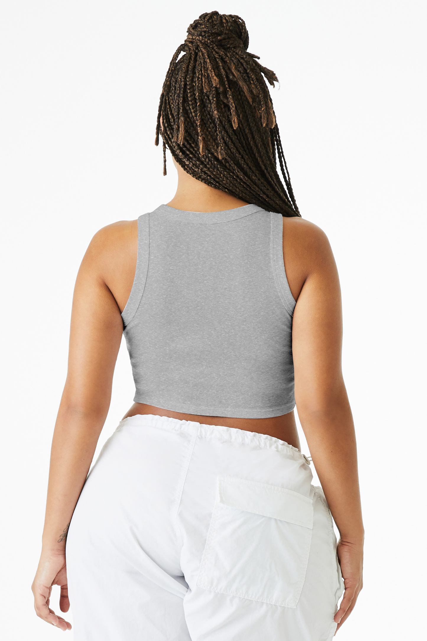 BELLA+CANVAS® Women’s Micro Rib Racer Tank - Athletic Heather