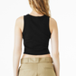 BELLA+CANVAS® Women’s Micro Rib Racer Tank - Solid Black Blend