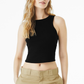 BELLA+CANVAS® Women’s Micro Rib Racer Tank - Solid Black Blend