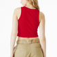 BELLA+CANVAS® Women’s Micro Rib Racer Tank - Solid Red Blend