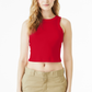 BELLA+CANVAS® Women’s Micro Rib Racer Tank - Solid Red Blend