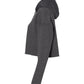 Women's Cropped Fleece Hoodie - Deep Grey Heather
