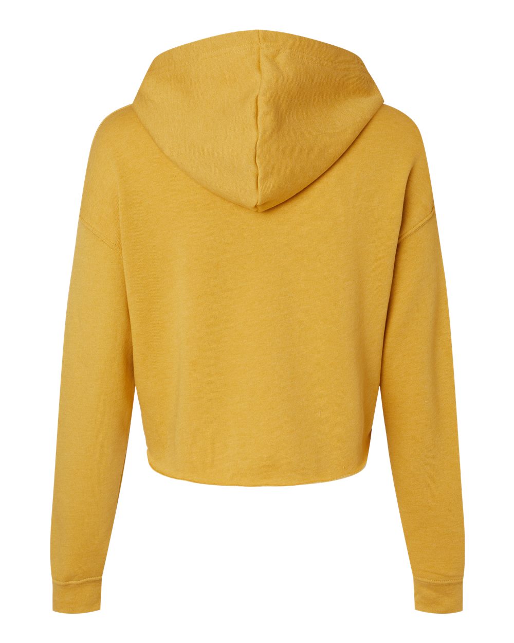 Women's Cropped Fleece Hoodie - Heather Mustard