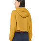 Women's Cropped Fleece Hoodie - Heather Mustard