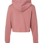 Women's Cropped Fleece Hoodie - Mauve