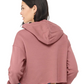 Women's Cropped Fleece Hoodie - Mauve