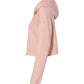 Women's Cropped Fleece Hoodie - Peach
