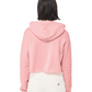 Women's Cropped Fleece Hoodie - Pink