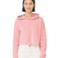 Women's Cropped Fleece Hoodie - Pink