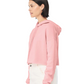 Women's Cropped Fleece Hoodie - Pink