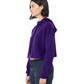 Women's Cropped Fleece Hoodie - Team Purple