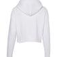 Women's Cropped Fleece Hoodie - White