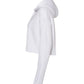 Women's Cropped Fleece Hoodie - White